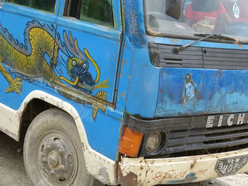 Im Reisebus nach Jiri, Nepal